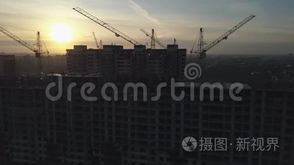 现代城市建设与发展的鸟瞰图视频