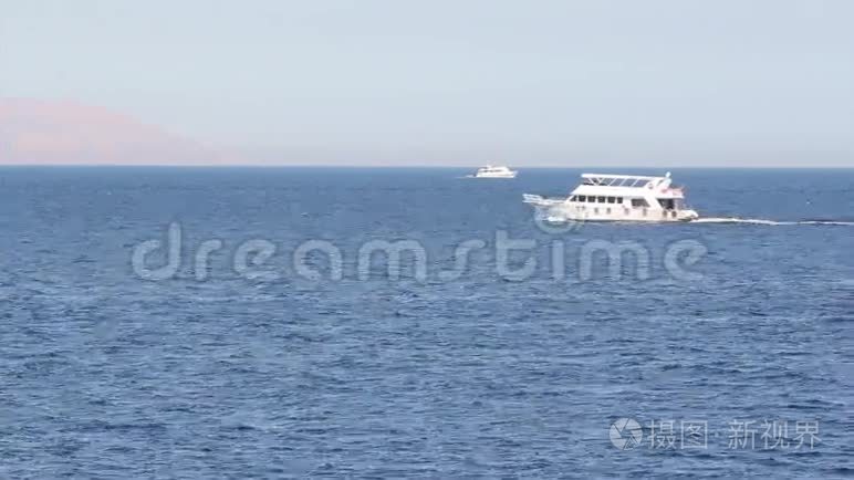 埃及。 白色游艇