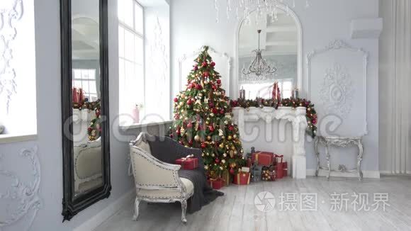 圣诞节和新年室内装饰