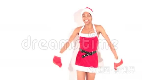 圣诞老人舞女视频
