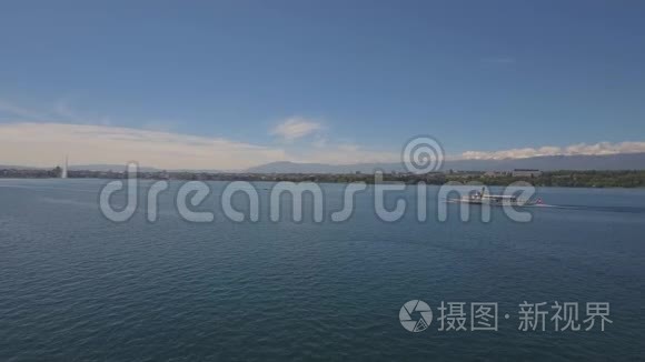 瑞士日内瓦的湖景