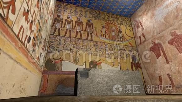 古埃及墓的三维动画视频