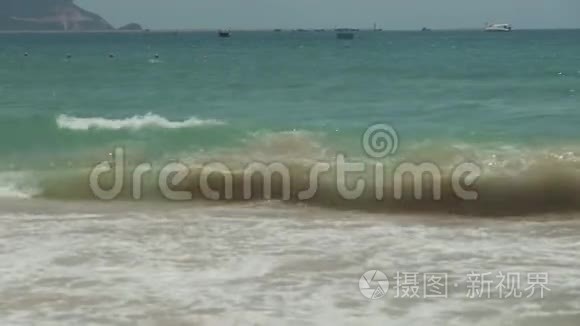 大东海海滩南海巨浪股市录像视频