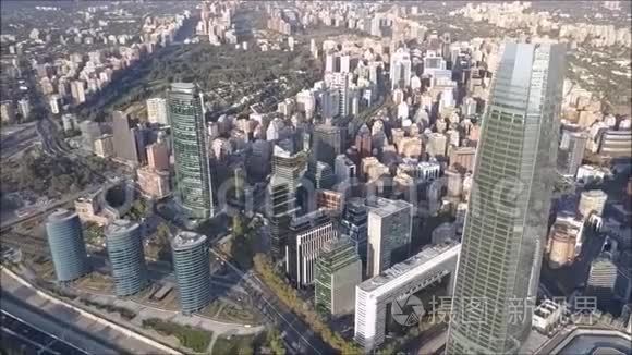 智利圣地亚哥的鸟瞰图视频