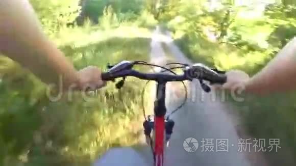 在森林里骑自行车视频