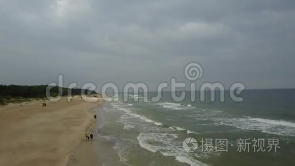 Palanga Lietuva波罗的海沿岸空中无人机俯视4K UHD视频立陶宛