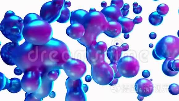 蓝色运动最小艺术液体背景视频