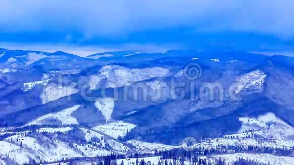 山地冬季景观视频