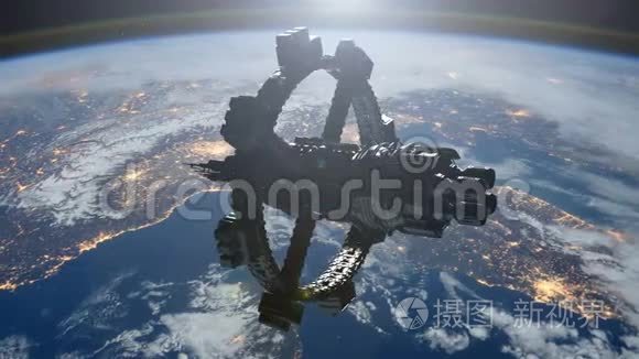 环绕地球的空间站视频