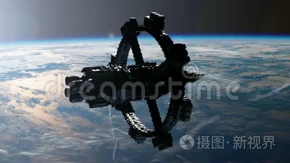 环绕地球的空间站视频