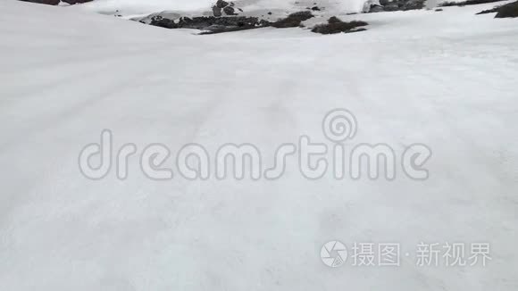 智利圣地亚哥山雪景观视频