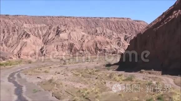智利阿塔卡马沙漠的景观和自然视频