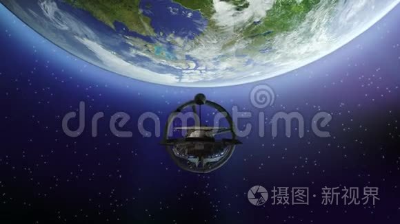 宇宙飞船从地球上飞来视频