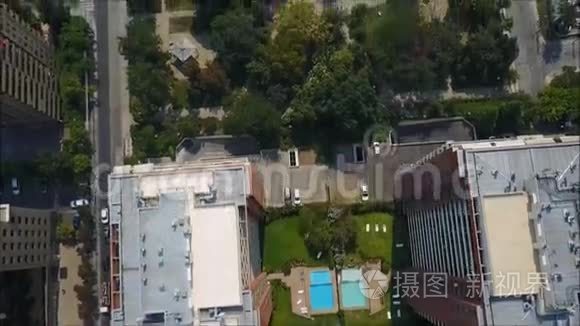 智利首都圣地亚哥的鸟瞰图视频
