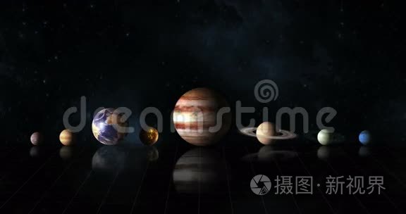 有行星的太阳系视频