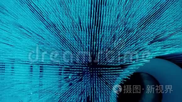 蓝色抽象粒子视频