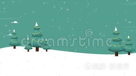 圣诞老人雪橇圣诞仙境现场录像