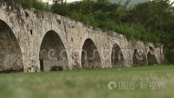 牙买加蒙特哥湾古建筑遗址视频