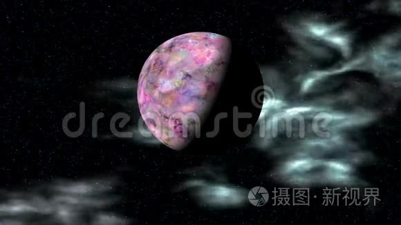 外星球和太空深渊中的星云视频