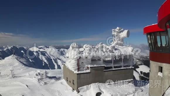 雪山斯洛伐克滑雪冬季视频