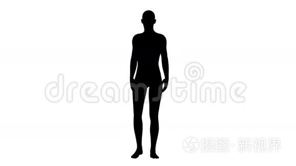 人类的轮廓剪影视频素材