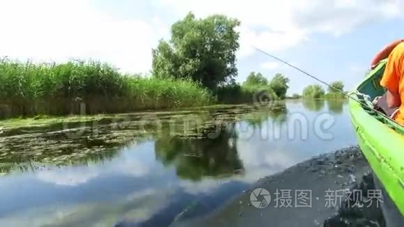 罗马尼亚多瑙河三角洲的渔业视频