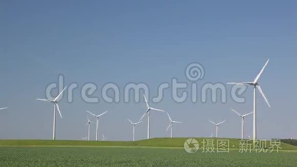 风力涡轮机产生替代能源视频