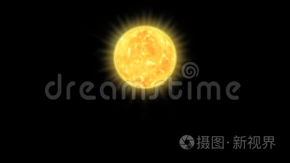 太阳与阿尔法通道天气预报图标视频