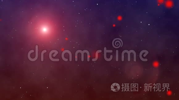 宇宙天空中发光的粒子视频