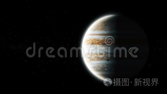 来自深空的现实行星木星视频