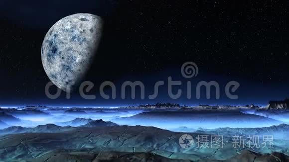 奇妙的行星和月亮视频