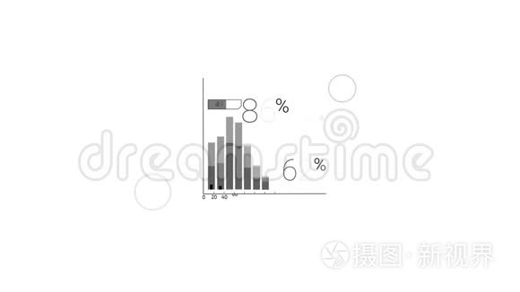 商业信息图形元素与阿尔法频道视频