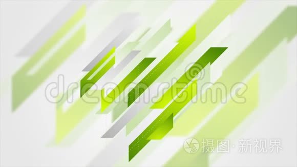 抽象几何绿色科技视频动画.