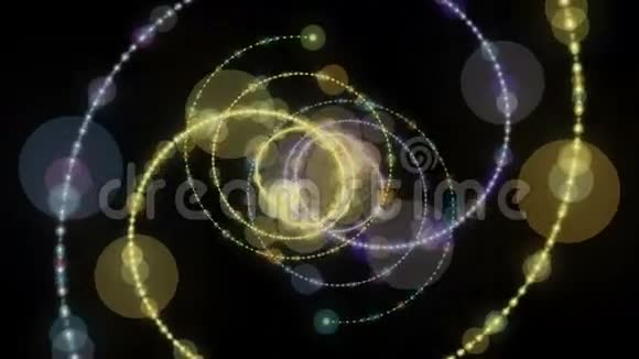 带粒子条纹物体慢运动的未来动画，循环高清1080p视频的预览图