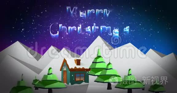 圣诞祝福与圣诞快乐讯息的图示视频