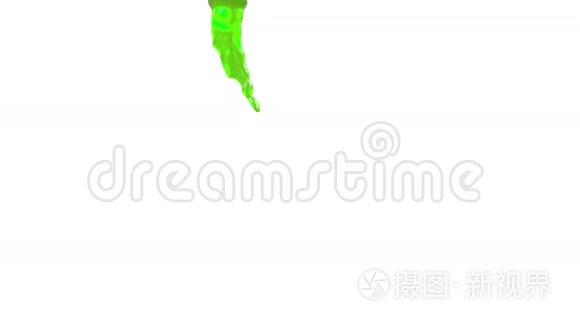 绿色液体填满一个长方形容器视频