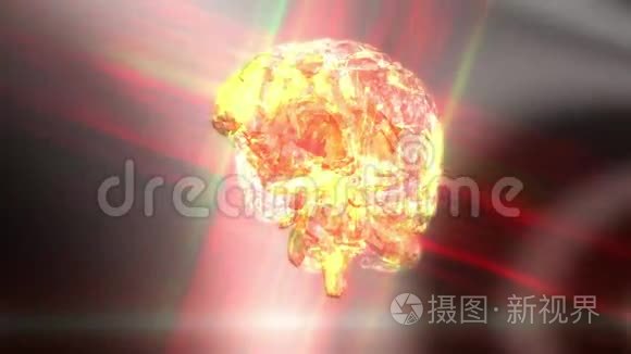 人类大脑的数字动画视频