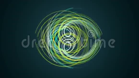 带运动粒子物体的未来动画，循环高清1080p视频的预览图