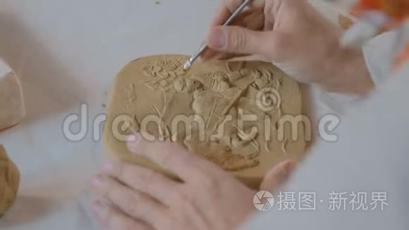 波特制作粘土邮票图片