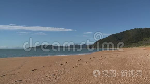 新西兰黄金海湾缩小海滩视频