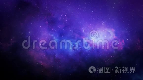 星云和恒星循环的奇妙空间背景视频