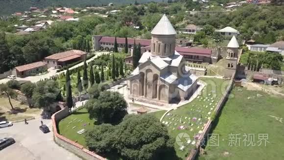 在佐治亚州姆切塔的Samtavro修道院的空中景观