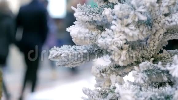 百货商店里的白雪公主圣诞树视频