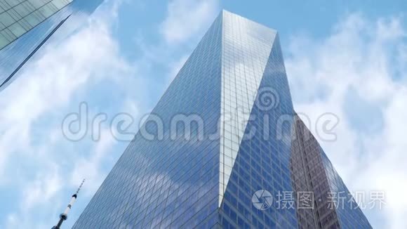 曼哈顿的美国银行摩天大楼视频