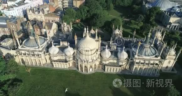 英国布莱顿展馆的空中升景视频