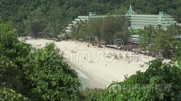 泰国普吉岛大型酒店和海滩概况视频