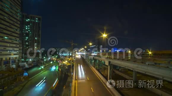 莫斯科几条城市道路夜间中断视频
