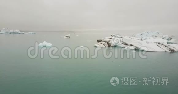 北洋破冰船海岸景观视频