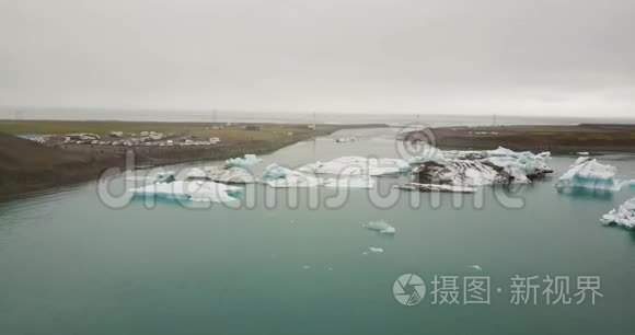 北洋破冰船海岸景观视频