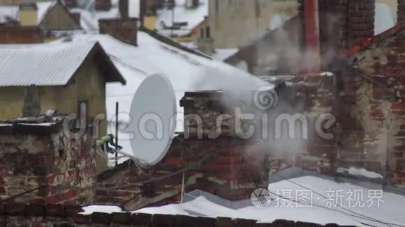 屋顶烟雪冬管家居景观视频